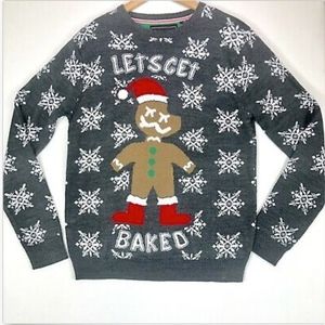 Santa's Lets Get Baked Christmas Sweater E16